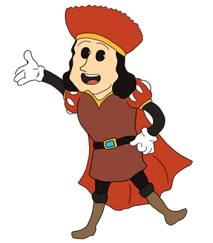 Commissioned, rubber Hose styled Farquaad. Digitized and coloured with Medibang Paint Pro.