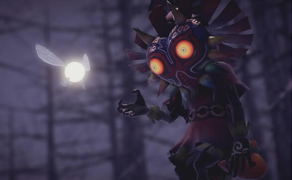 Zelda Majora's Mask scene, rendered in MMD with ray-tracing. Models are ripped from the remastered game.