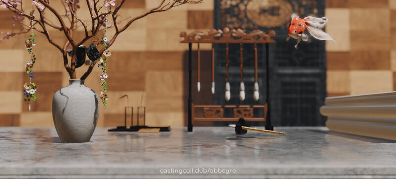 Concept scene, rendered in MMD with Ray-Tracing. Unknown model author.