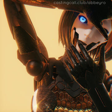 Sci-fi concept scene, rendered in MMD with ray-tracing. The model belongs to Kuroyu.