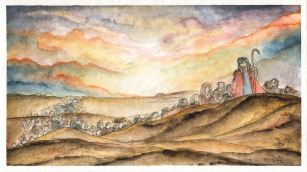 Watercolour for the musical cover of "The Plagues".