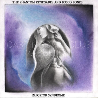 Cover art for the song "Impostor Syndrome" by The Phantom Renegades. Drawn with pastels.