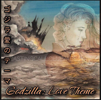 Cover art for the cover song "Goodbye Godzilla" by The Phantom Renegades. Painted with watercolours.