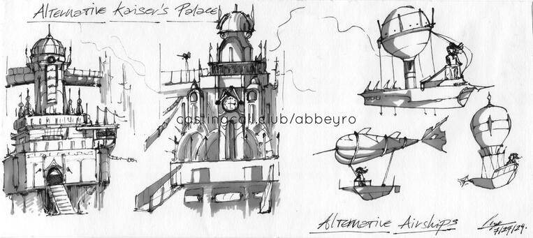 Concept art for Steampunk book